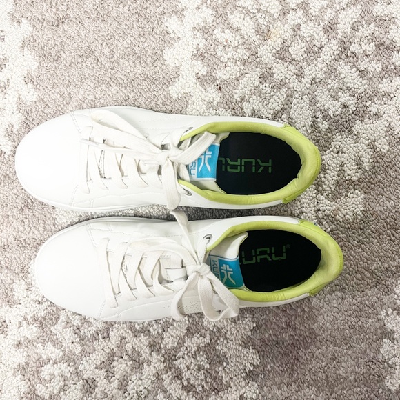 Kuru Atom Sneakers Comfort Walking Shoes White Leather Accents Women's 8 - Picture 6 of 10